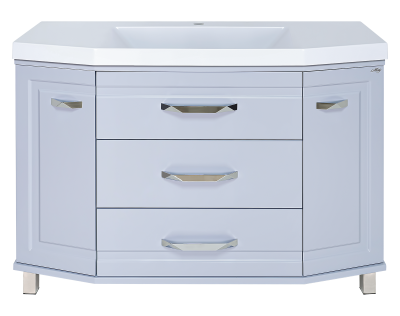 Тумба Терра 110 (серая) с раковиной Marko Слим 110 Misty фото в интернет-магазине Русалия