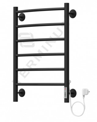 Полотенцесушитель электрический Классик П6 450x650, черный (RAL 9005 матовый) 4660059930350 Terminus фото в интернет-магазине Русалия