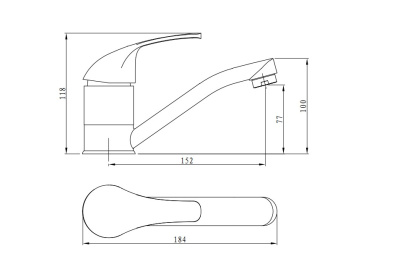 Смеситель для умывальника/кухни RUSH VRANGEL (VR7114-26) фото в интернет-магазине Русалия