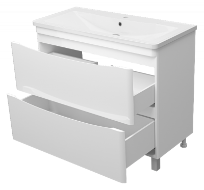 Тумба Атлантик 100 с раковиной Misty Атлантик 100 Misty фото в интернет-магазине Русалия