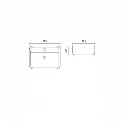 Раковина для установки на столешницу Aquatek ВЕГА AQ5506-00 фото в интернет-магазине Русалия