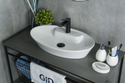 Раковина накладная овальная Simple-N N9398 GID фото в интернет-магазине Русалия