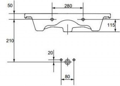 Раковина Como 80 UM-COM80/1 Cersanit фото в интернет-магазине Русалия