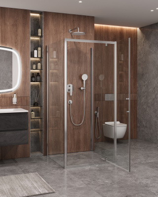 Душевой уголок П-ОБРАЗНЫЙCEZARES MOLVENO-BA2-80/80-C-Cr-IV фото в интернет-магазине Русалия