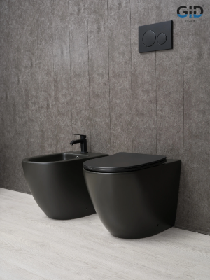 Биде напольное Gid BDN-36BM 21107 черный матовый 56x36.5x42 фото в интернет-магазине Русалия
