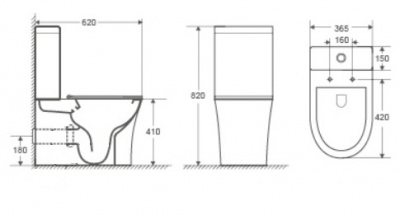 Унитаз ADIGE напольный безободковый Ceruttispa CT7836 (620х365х820) фото в интернет-магазине Русалия