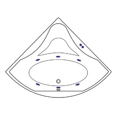 Гидромассажная ванна EXCELLENT Glamour 150x150 "SOFT" (хром) WAEX.GLA15.SOFT.CR фото в интернет-магазине Русалия