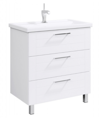 Напольная тумба 80 Manchester белый MAN01083 + умывальник Фостер 800 4640021064733 Aqwella фото в интернет-магазине Русалия