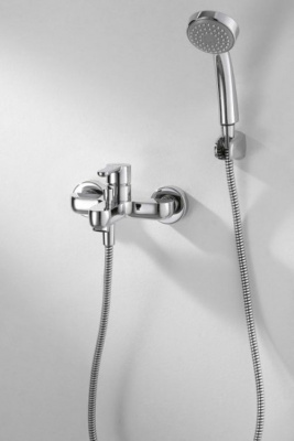 Смеситель для ванны с гарнитуром Stream F63783C-B Bravat фото в интернет-магазине Русалия