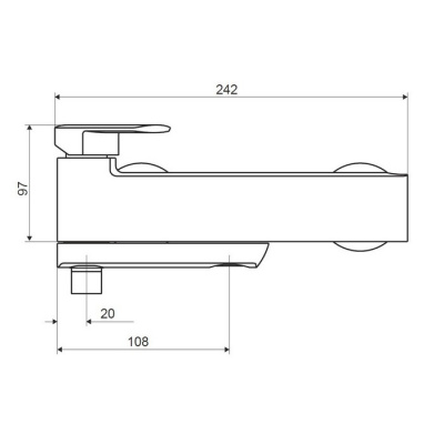 Смеситель для ванны EXCELLENT Pride AREX.4005CR (хром) фото в интернет-магазине Русалия