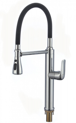 Смеситель для кухни с гибким изливом S-002803-1 черный Savol фото в интернет-магазине Русалия