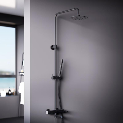 936740300 Scandinavian Pure душевая система с ванно душевым смесителем, чёрный фото в интернет-магазине Русалия