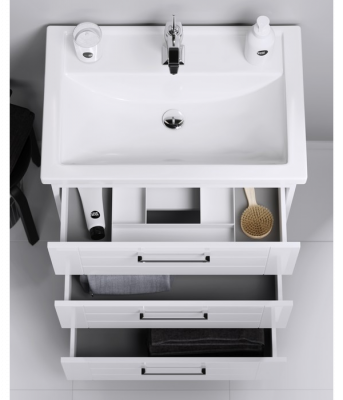 Напольная тумба 80 Manchester белый MAN01083 + умывальник Фостер 800 4640021064733 Aqwella фото в интернет-магазине Русалия