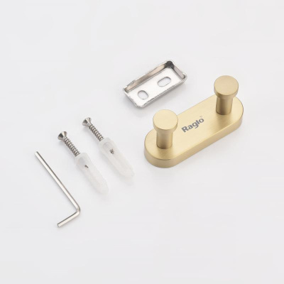 Крючок для ванной комнаты Raglo R300.052.03, золотой сатин фото в интернет-магазине Русалия