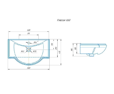 Тумба с раковиной "Шарлотт 65", Классик 65 Corozo фото в интернет-магазине Русалия