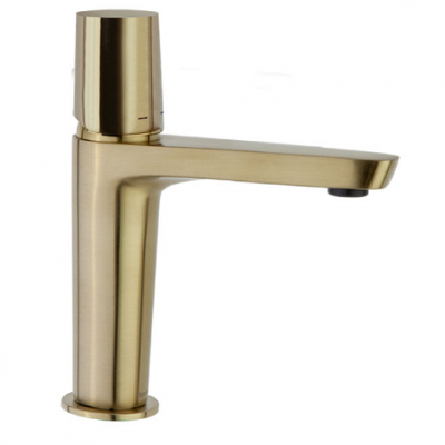 Смеситель для раковины однорычажный TZAR 340401OC золото брашированное (M)  Ramon Soler фото в интернет-магазине Русалия