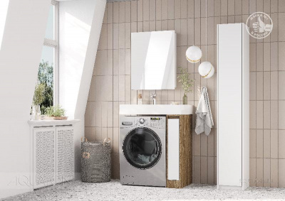 Зеркальный шкаф AQUATON Лондри 60 1A278502LH010 фото в интернет-магазине Русалия