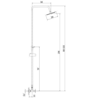 Душевая система Haiba (HB24808) фото в интернет-магазине Русалия
