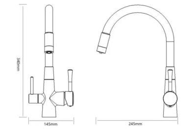 Смеситель для кухонной мойки под фильтр питьевой воды Savol (S-L1806-01) фото в интернет-магазине Русалия