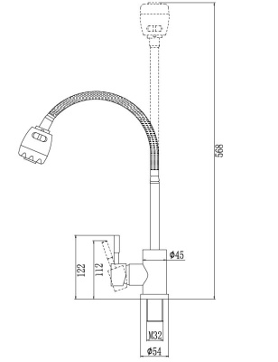 Смеситель Savol для кухонной мойки (S-SUS3002-1) фото в интернет-магазине Русалия