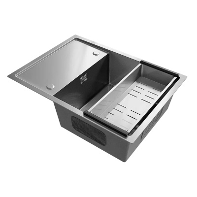 Кухонная мойка Ulgran Steel 680x500, брашированная сталь фото в интернет-магазине Русалия