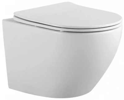 Унитаз подвесной безободковый Европа AQ1901-00 с сиденьем микролифт Aquatek фото в интернет-магазине Русалия