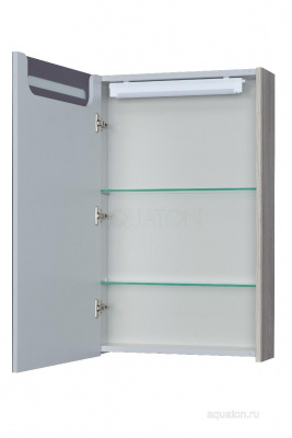 Зеркальный шкаф AQUATON Сильва 50 дуб фьорд 1A215502SIW6L фото в интернет-магазине Русалия