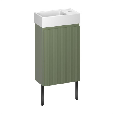 Тумба с раковиной WC Area 40 см матовый зеленый 221805005 Wellsee фото в интернет-магазине Русалия