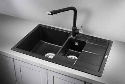 Кухонная мойка GRANULA (7802, ЧЁРНЫЙ) фото в интернет-магазине Русалия