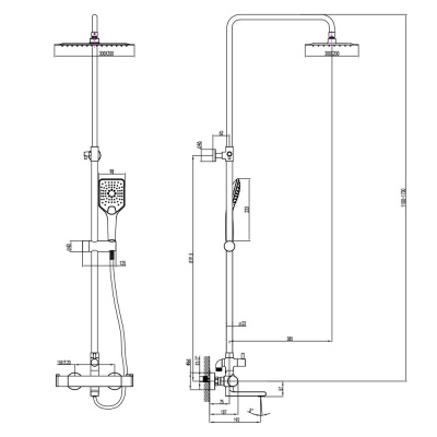 Душевая программа для ванны Lemark Yeti (LM7862C) фото в интернет-магазине Русалия