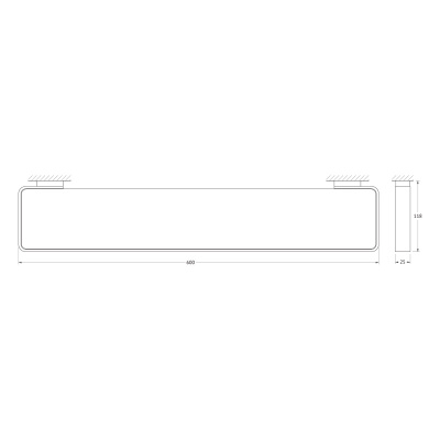 Полка с держателями 60 см 832760A Regen Artwelle фото в интернет-магазине Русалия