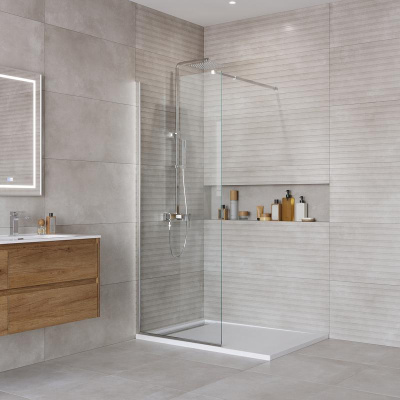 Душевая перегородка BelBagno KRAFT-L-1-70-C-Cr Belbagno фото в интернет-магазине Русалия