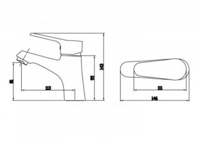 Смеситель для умывальника Eco F1111147C Bravat фото в интернет-магазине Русалия