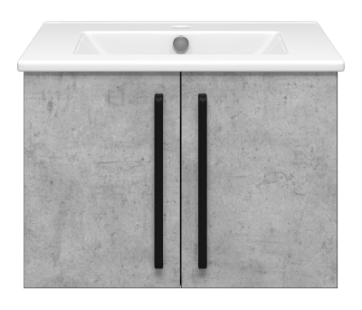 Тумба Rock 60 подвесная с раковиной Sanita Luxe Quadro 60 Brevita фото в интернет-магазине Русалия