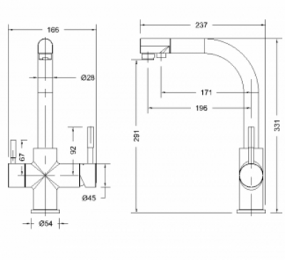 Смеситель для кухни под фильтр Palace F729261CP Bravat фото в интернет-магазине Русалия
