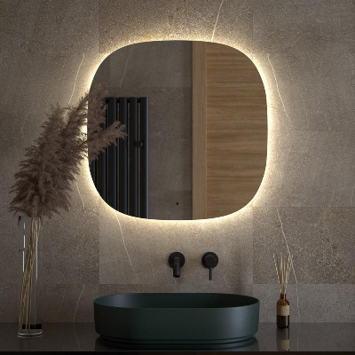 Зеркало с LED-подсветкой настенное OPTI DEFESTO 70x70 см, DF 2850R фото в интернет-магазине Русалия