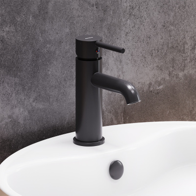 360210300 Scandinavian Pure, смеситель для умывальника, чёрный фото в интернет-магазине Русалия