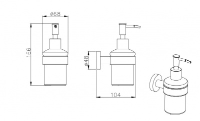 Дозатор AQUATEK AQ4005CR ВЕГА фото в интернет-магазине Русалия