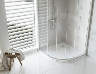 Стальной душевой поддон полукруг C96C 90x90 BLB фото в интернет-магазине Русалия