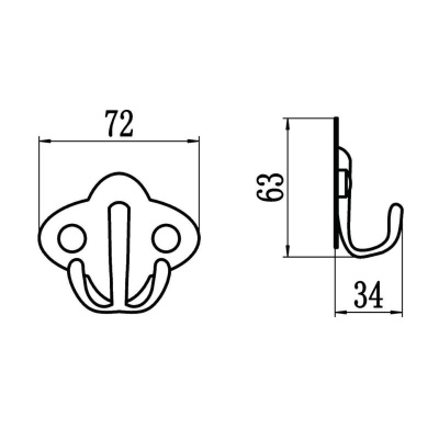 Крючок для ванной комнаты Savol S-00101B, хром фото в интернет-магазине Русалия