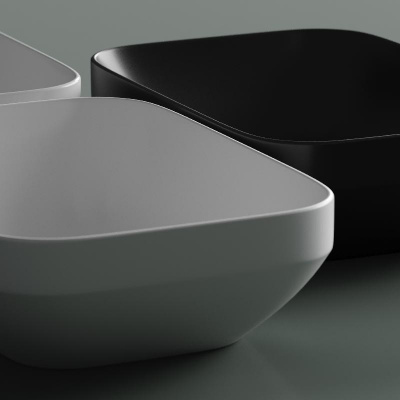 Умывальник чаша накладная прямоугольная Element 500*359*145мм CN6055 Ceramica Nova фото в интернет-магазине Русалия