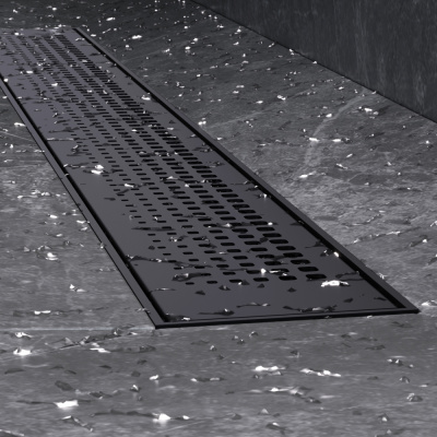 W02SC-P11-070-01BM PrimeFlow Трап для душа линейный универс затвор Cut Gradient 70см цвет черн мат Am.Pm фото в интернет-магазине Русалия