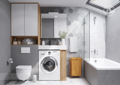 Зеркальный шкаф AQUATON Лондри 80 1A267202LH010 фото в интернет-магазине Русалия