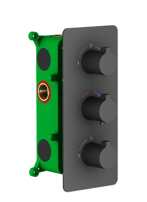 Душевая система встроенная с термостатом Timo Petruma черный (SX-5149/03SM) фото в интернет-магазине Русалия