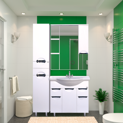 Шкаф - пенал Орхидея 35 левый П-Жас05035-011Л Misty фото в интернет-магазине Русалия