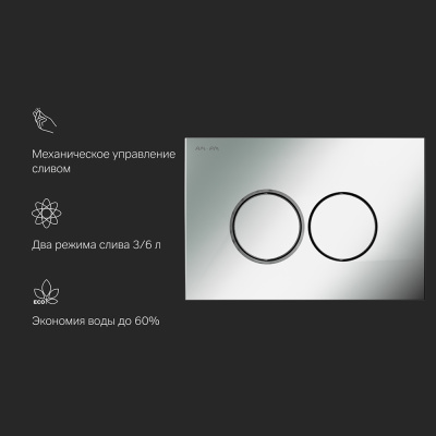 I070131 ProC L, клавиша для инсталляции пластик, хром матовый фото в интернет-магазине Русалия