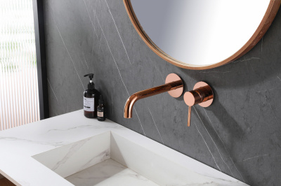 Смеситель ABBER Wasser Kreis AF8112RG для раковины скрытого монтажа, розовое золото фото в интернет-магазине Русалия