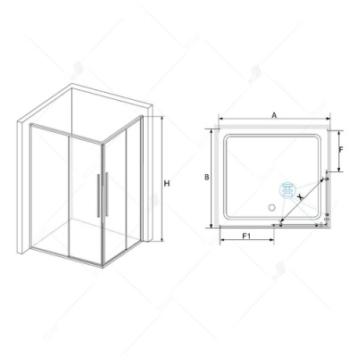 Душевой уголок прямоугольный 90х120 SV-41B черная серия RGW фото в интернет-магазине Русалия