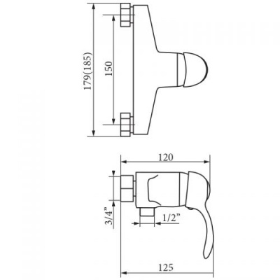 Смеситель для душа Grazia Bronzo VR.GRA-3530.BR Veragio фото в интернет-магазине Русалия