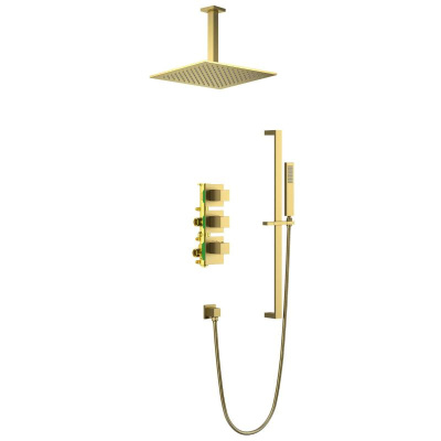 Душевая система встроенная с термостатом Timo Selene золото матовое (SX-2229/17SM) фото в интернет-магазине Русалия